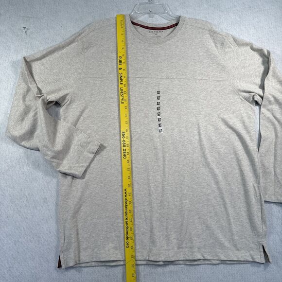 Sonoma Crew Neck Pullover Sweater Shirt Men's XLT 100% Cotton Long sleeve NWT - Picture 5 of 8